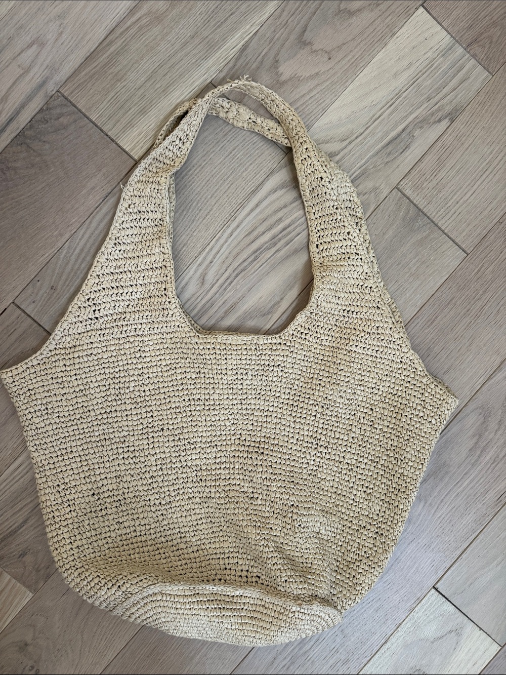 J. Crew Cream Woven Straw Tote